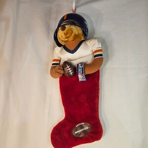 Vintage Denver Broncos NFL Team Plush Football Player Christmas Stocking Holiday